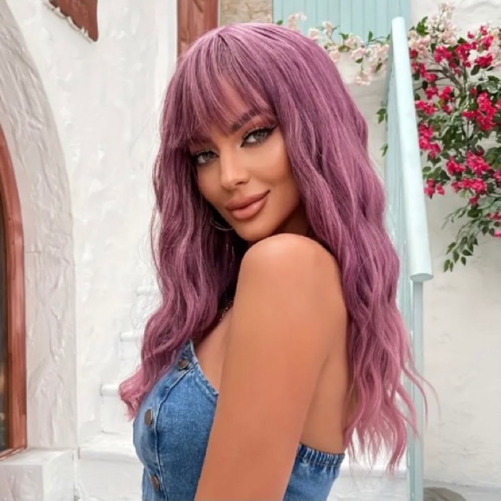 Fuchsia 22” Synthetic Wig